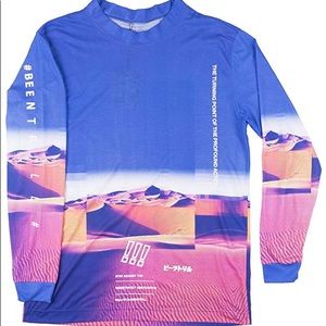 A graphic long sleeved tee shirt